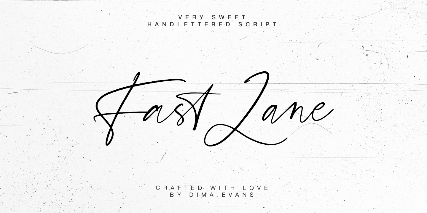 Beispiel einer Fast Lane-Schriftart #1